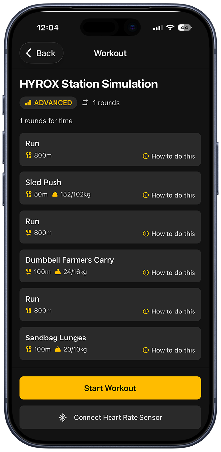 Guided HYROX Workouts